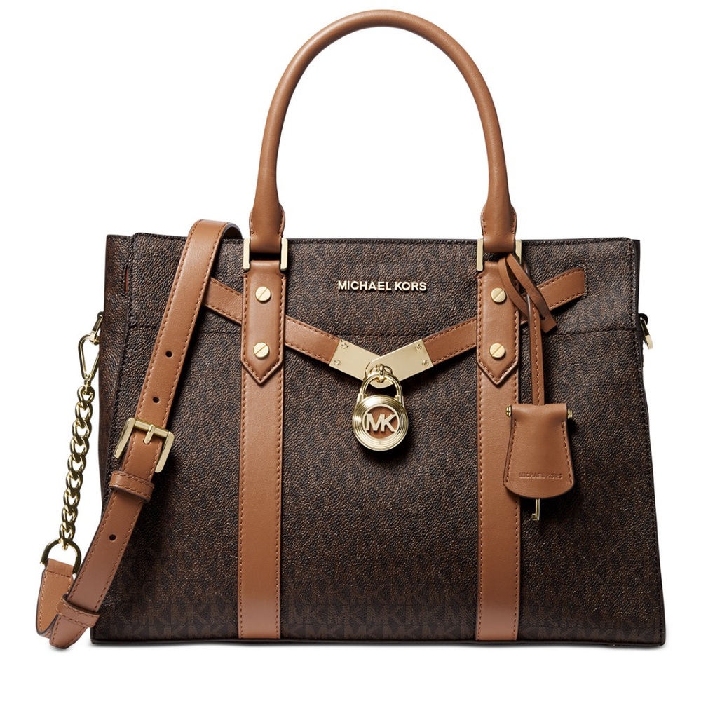 Michael KORS Nouveau Hamilton Stripe Large Satchel